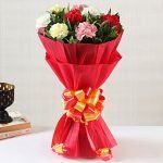 8 Mixed Carnations Bouquet- Small