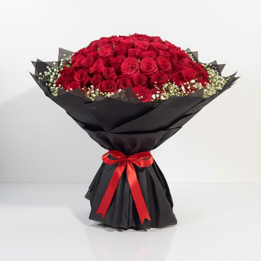 Gemini_Generated_Image_cr5fkecr5fkecr5f Century of Love - 100 Red Roses Ultimate Grandeur - Image 1