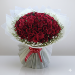 Eternal Crimson Elegance – 50 Red Roses Bouquet