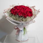 Velvet Serenity – 50 Premium Roses Bouquet